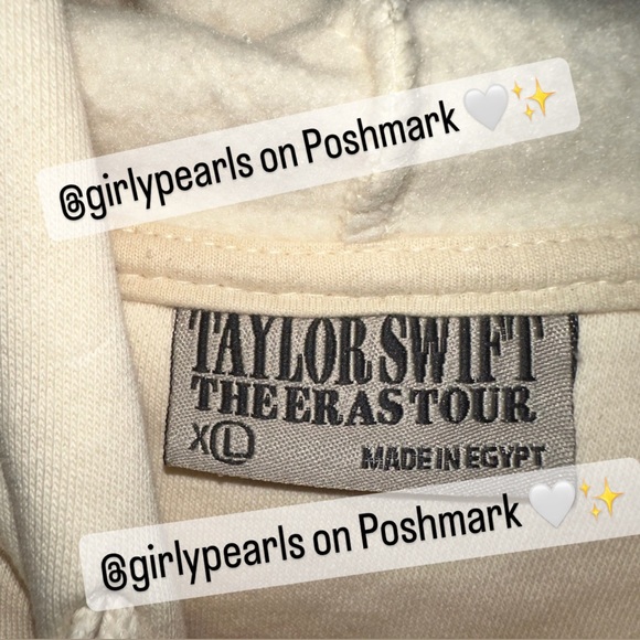 Taylor Swift Eras Tour Beige Hoodie Sweater NEW Official Merch - Picture 8 of 17